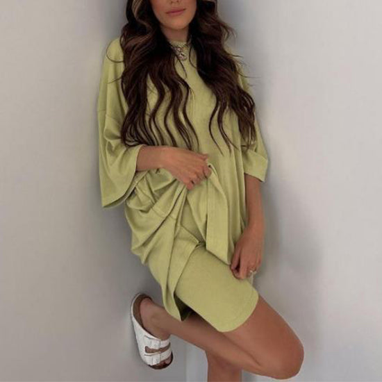 BloomEase™ Women’s Batwing Sleeve Casual Short Set Breathable