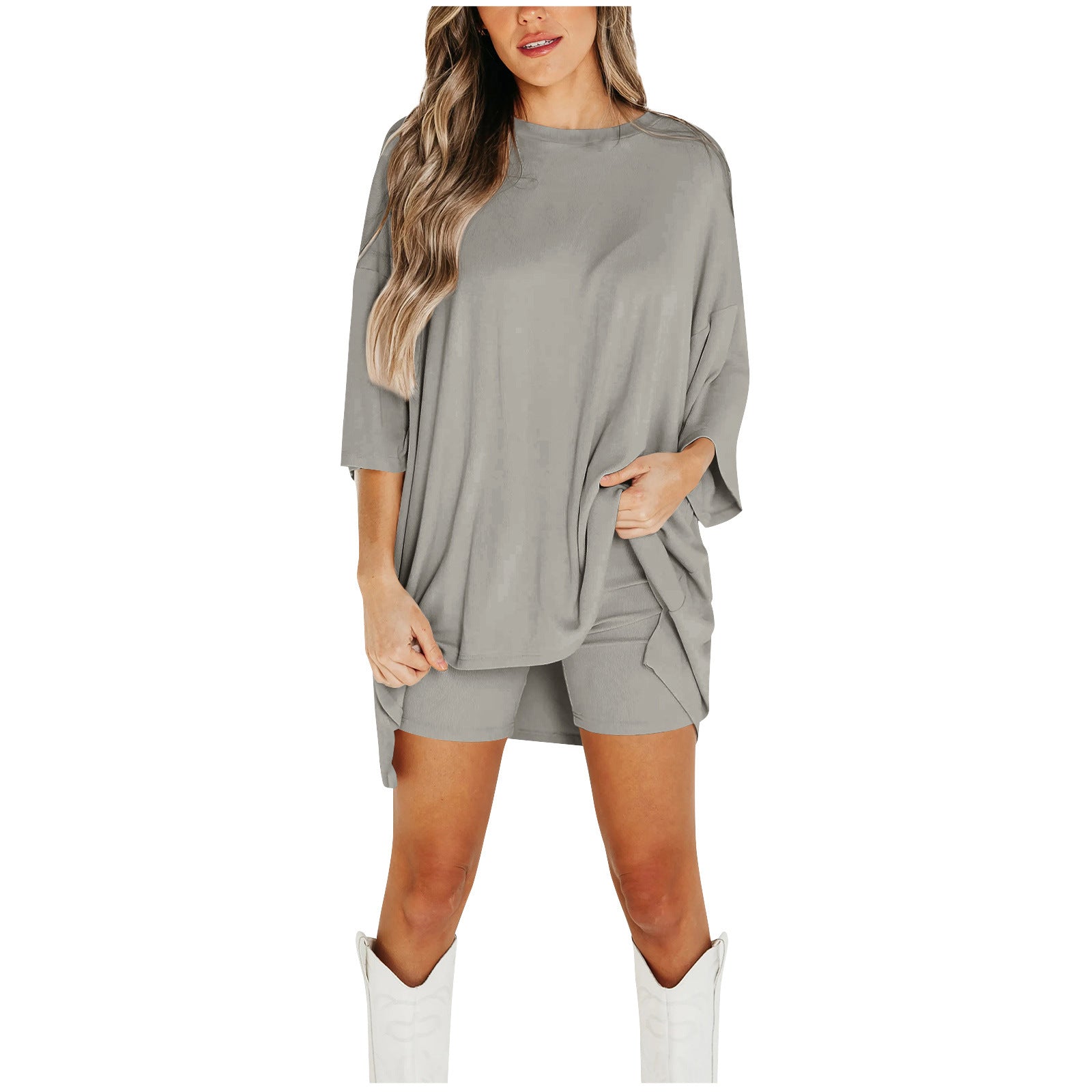 BloomEase™ Women’s Batwing Sleeve Casual Short Set Breathable