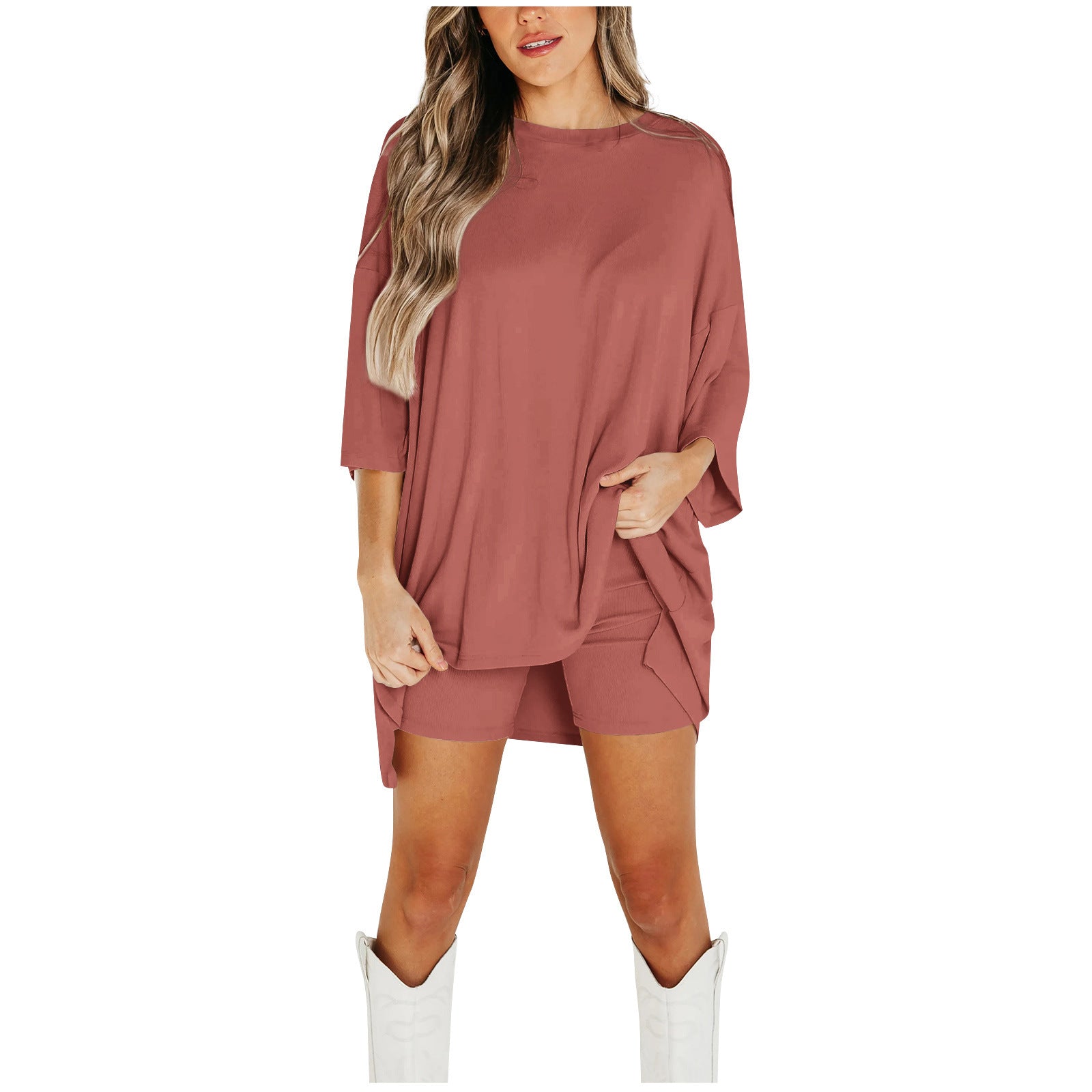 BloomEase™ Women’s Batwing Sleeve Casual Short Set Breathable