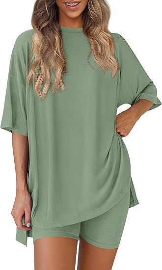BloomEase™ Women’s Batwing Sleeve Casual Short Set Breathable
