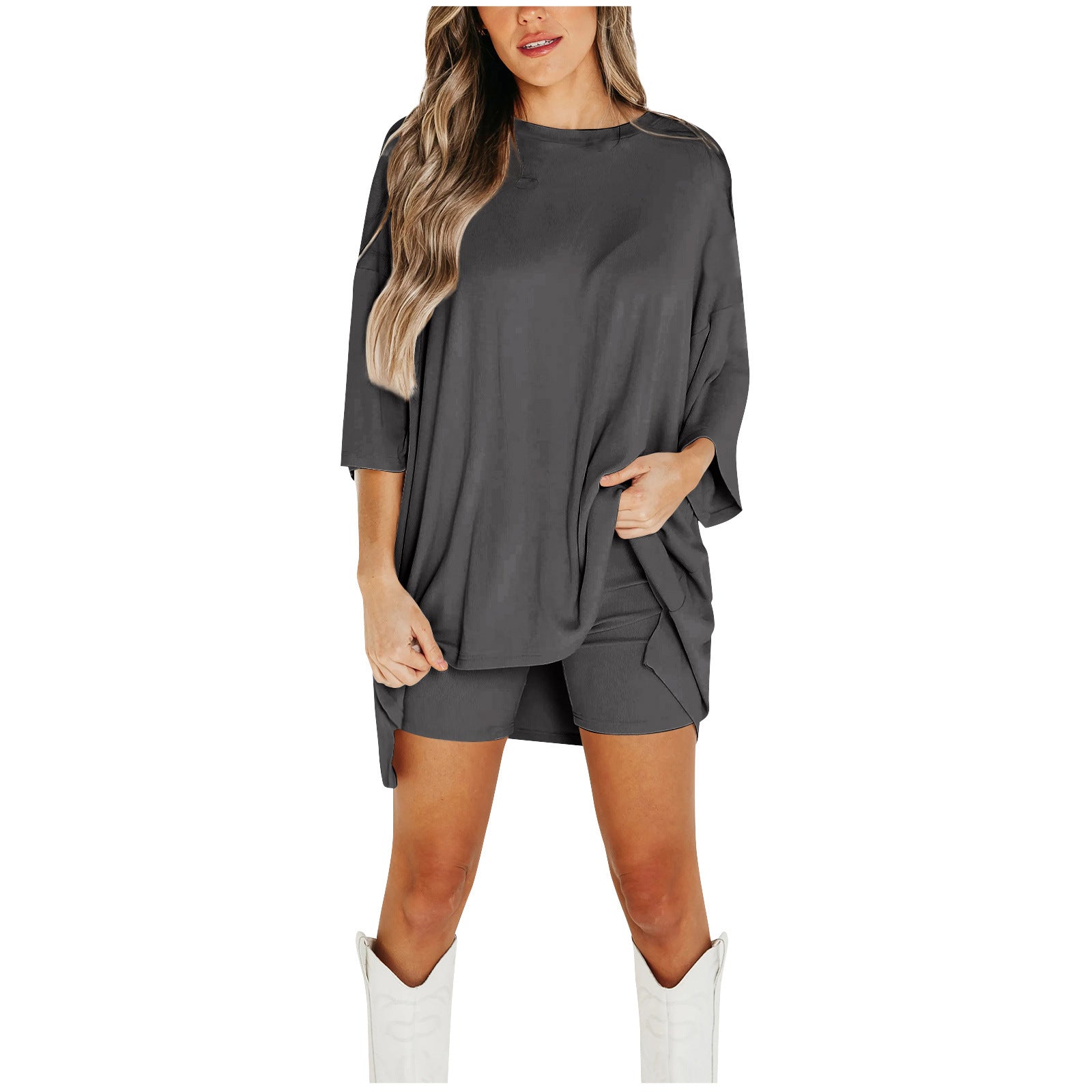 BloomEase™ Women’s Batwing Sleeve Casual Short Set Breathable