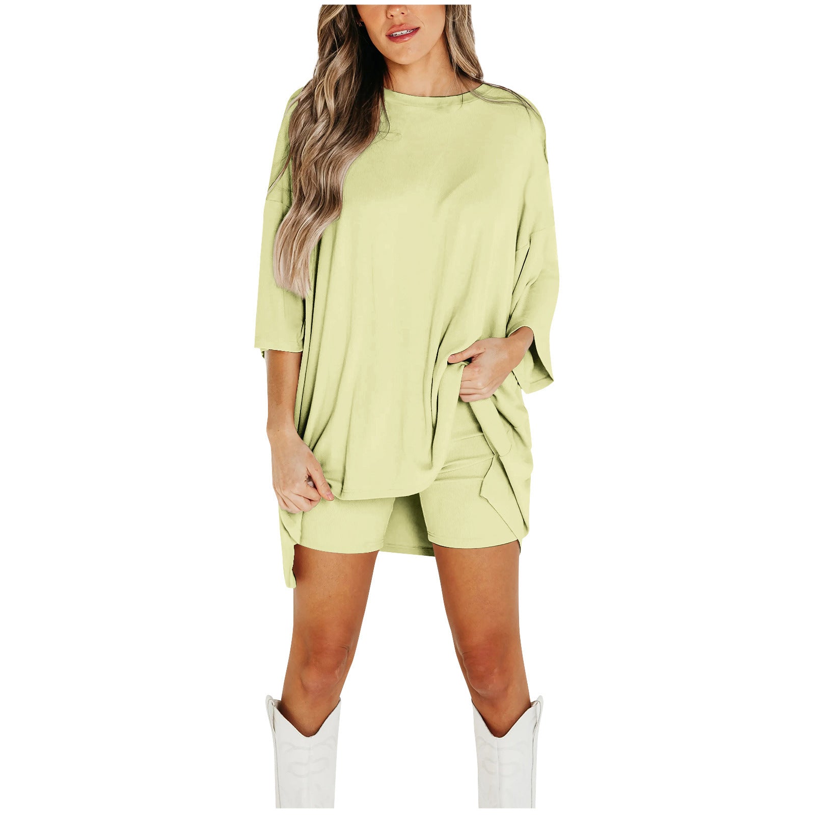 BloomEase™ Women’s Batwing Sleeve Casual Short Set Breathable