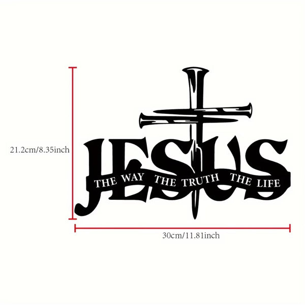 FaithLine™ “The Way, The Truth, The Life” Metal Cross Wall Art