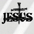 FaithLine™ “The Way, The Truth, The Life” Metal Cross Wall Art