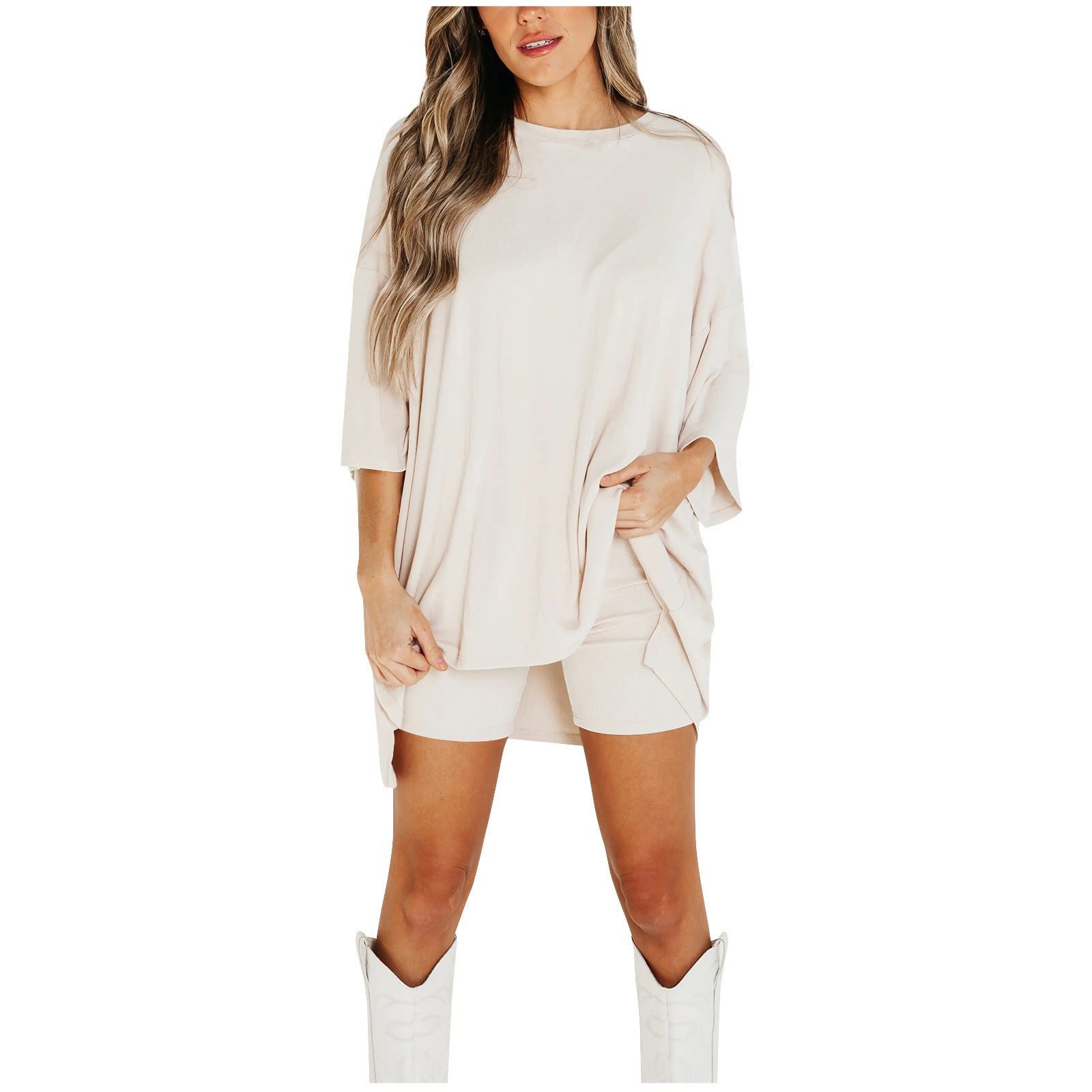 BloomEase™ Women’s Batwing Sleeve Casual Short Set Breathable