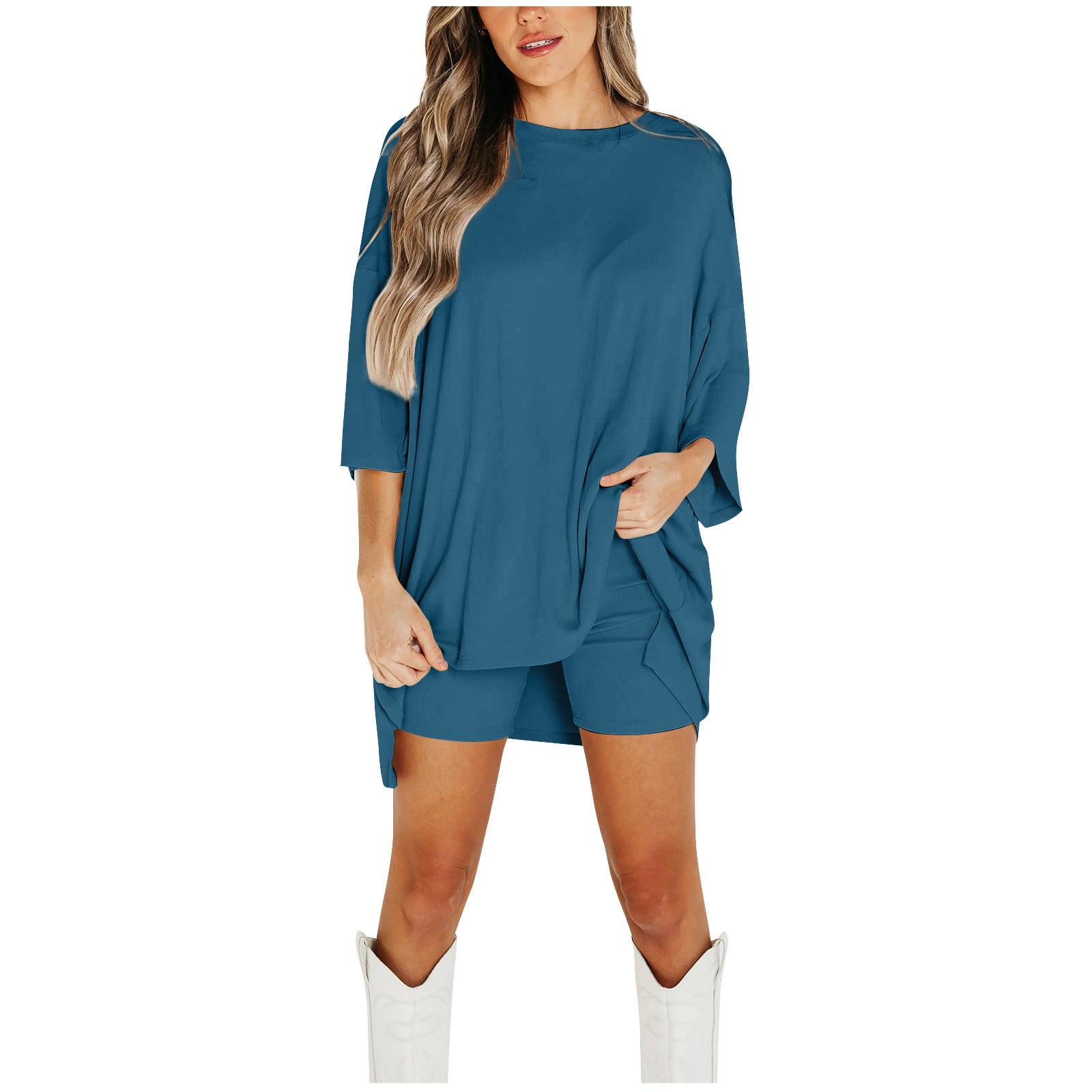 BloomEase™ Women’s Batwing Sleeve Casual Short Set Breathable