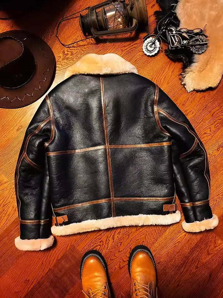 UrbanFrost™ Men’s PU Leather Winter Coat