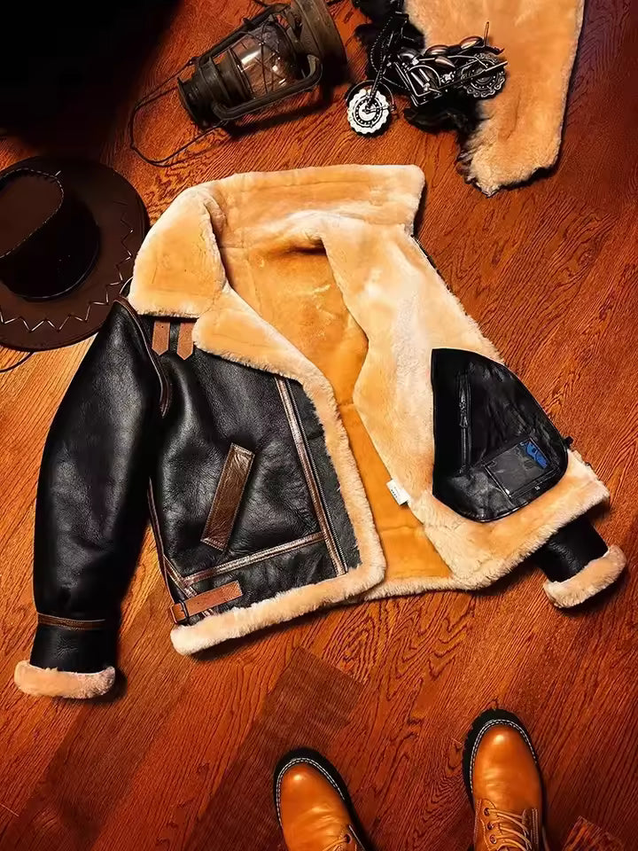 UrbanFrost™ Men’s PU Leather Winter Coat