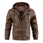 Frostline™ Leather Hooded Winter Jacket
