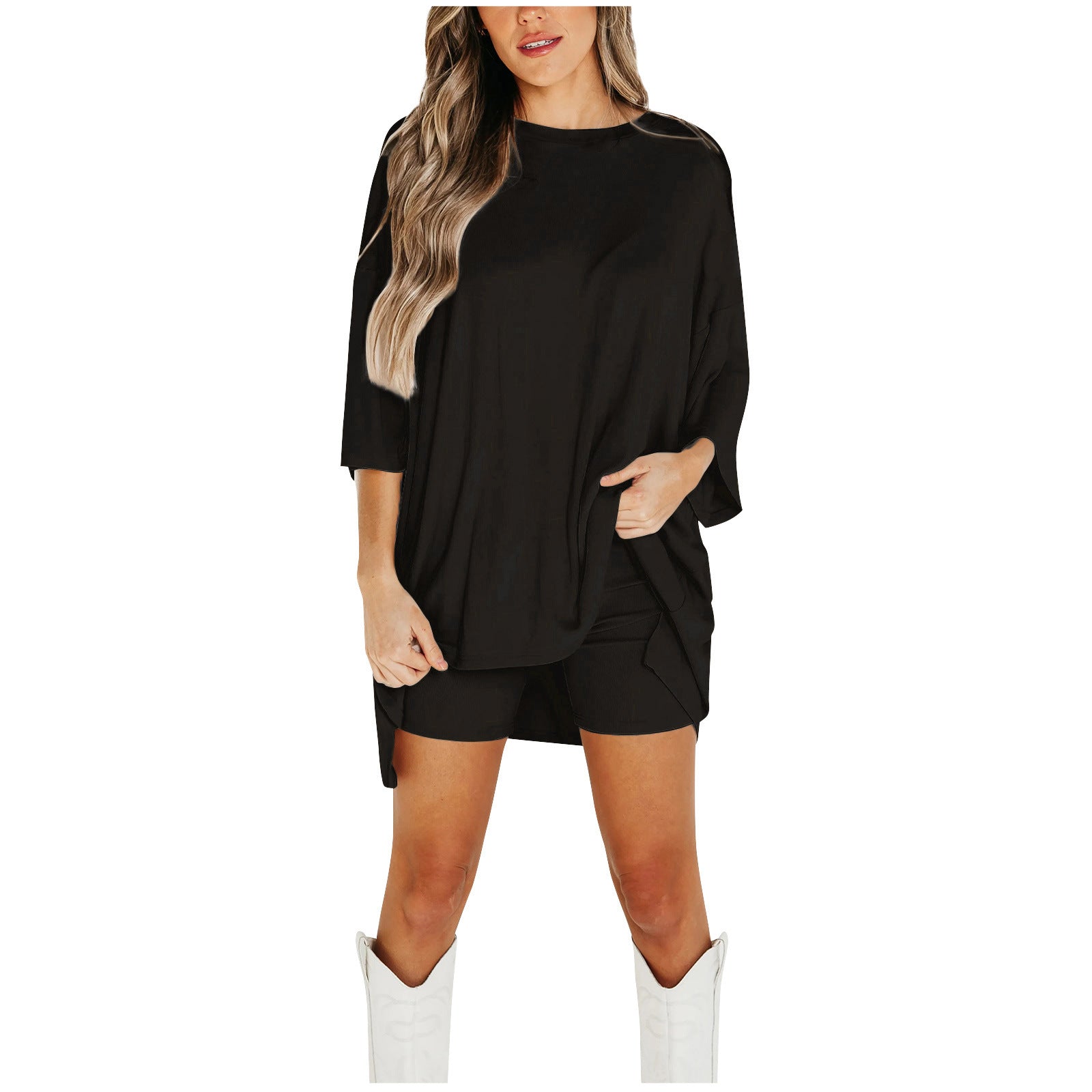 BloomEase™ Women’s Batwing Sleeve Casual Short Set Breathable