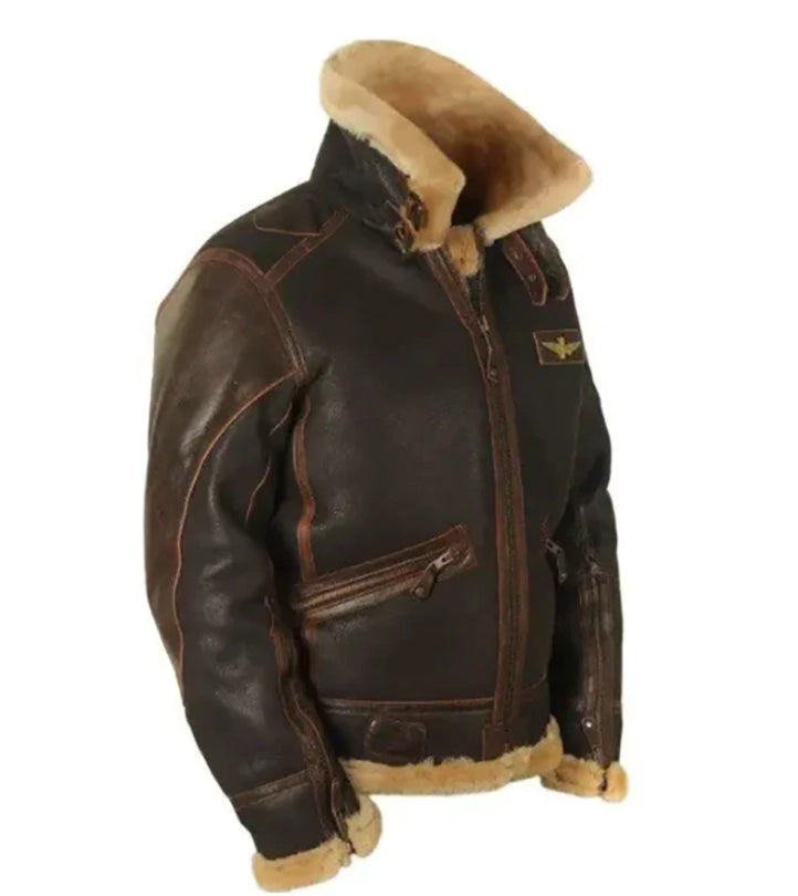UrbanFrost™ Men’s PU Leather Winter Coat